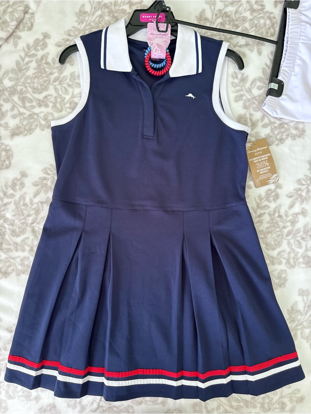 NEW Tommy Bahama Polo Tennis Golf Dress and Shorts Navy White - Picture 3 of 7